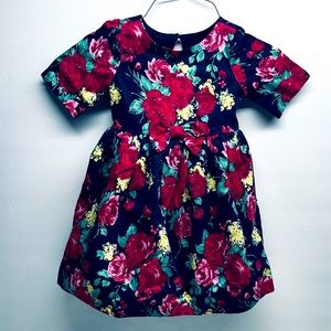 Janie and Jack - Navy and Red floral dress size 3